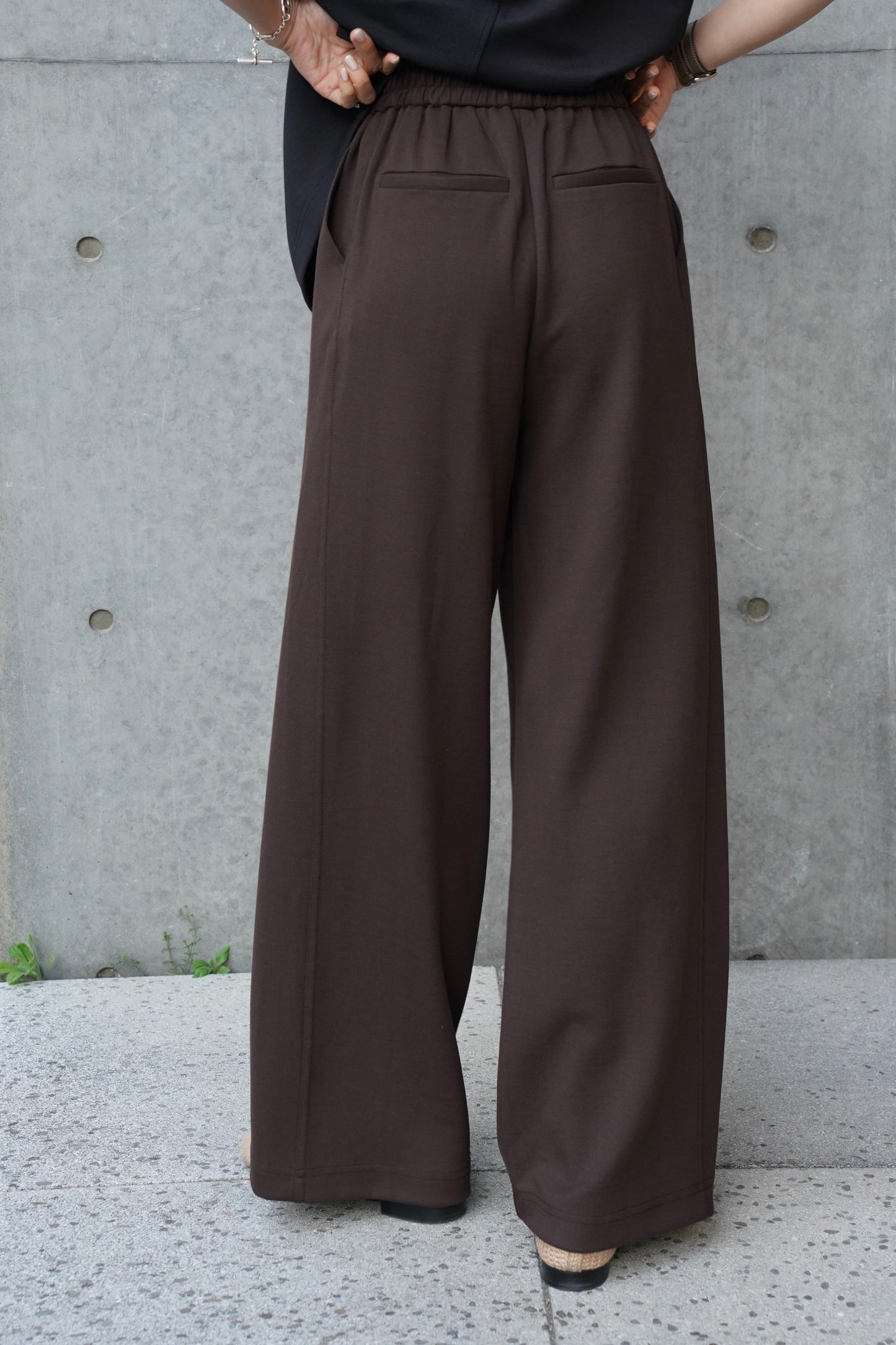 イージーワイドパンツ【BROWN】