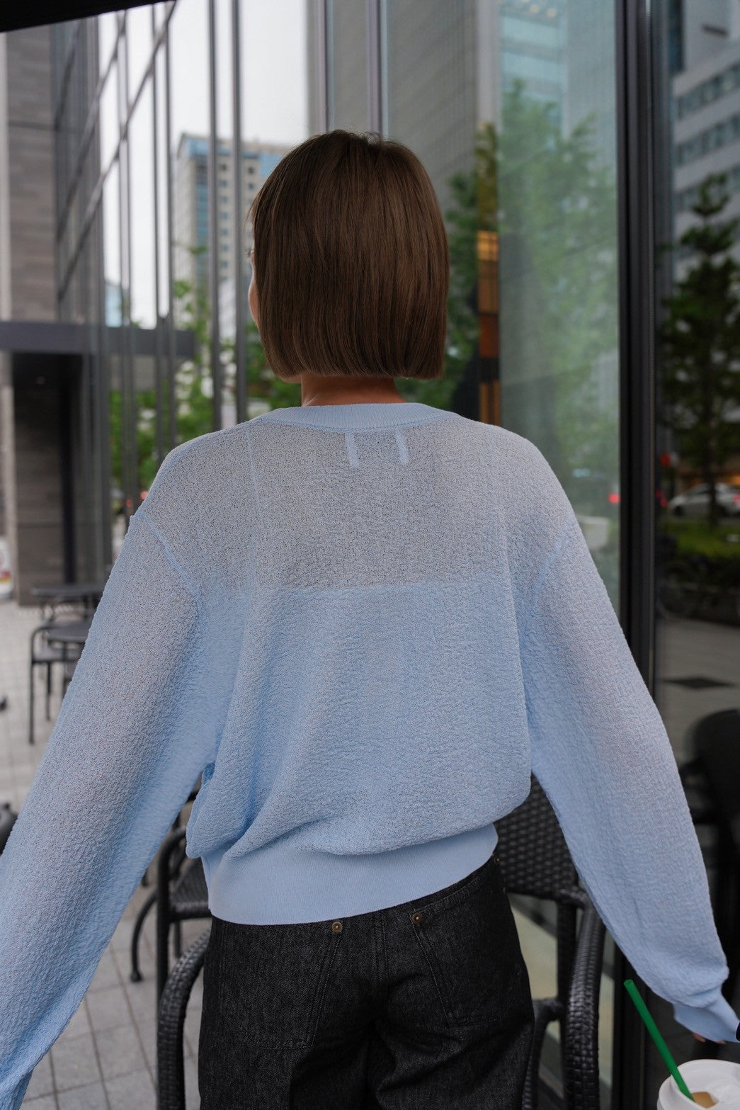 ELLIE チャームボタンカーディガン　【BLUE】 ELLIE チャームボタンカーディガン 【BLUE】 ELLIE チャーム