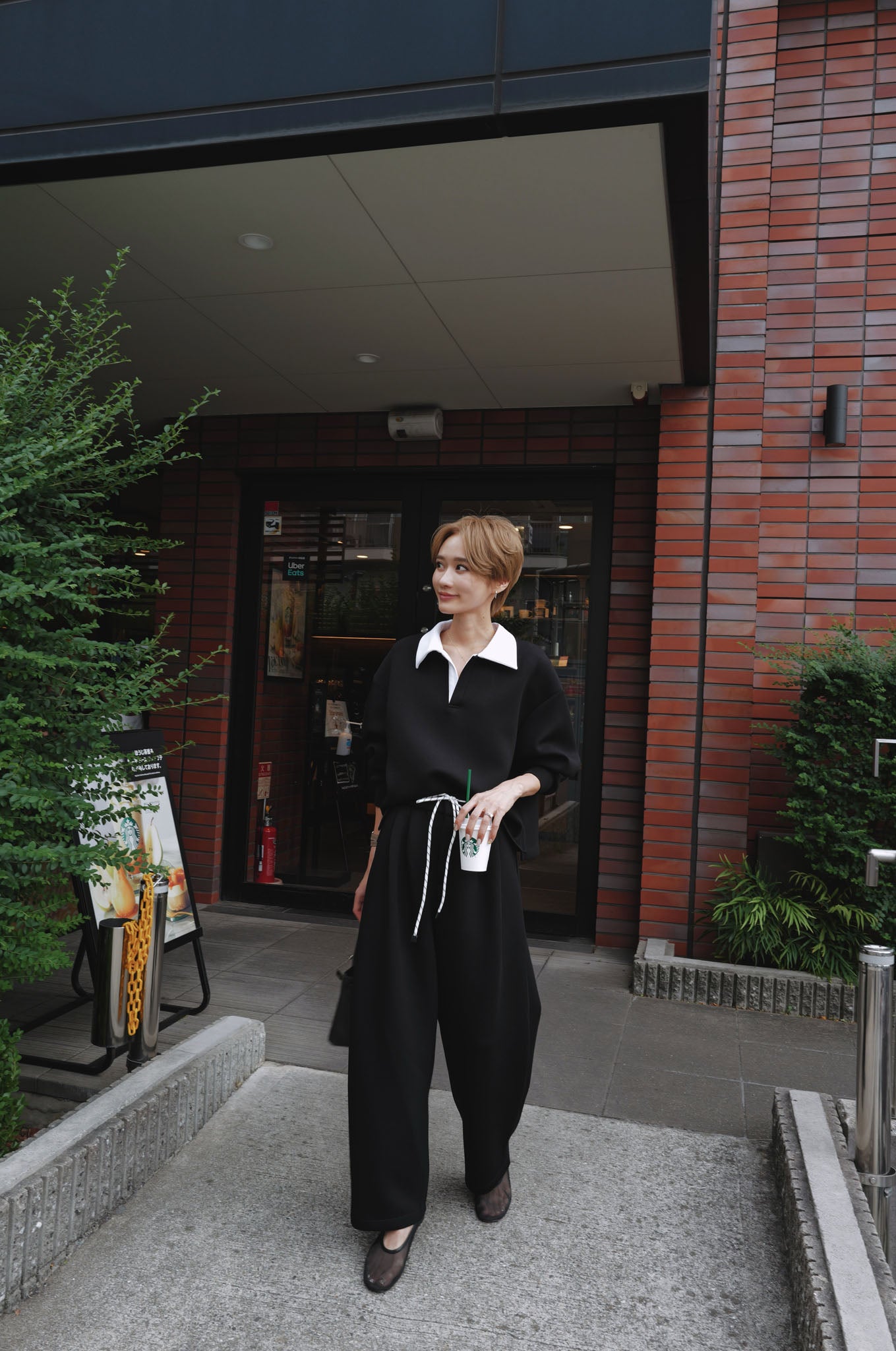 【予約販売11月中旬配送】スウェットワイドパンツ【BLACK】