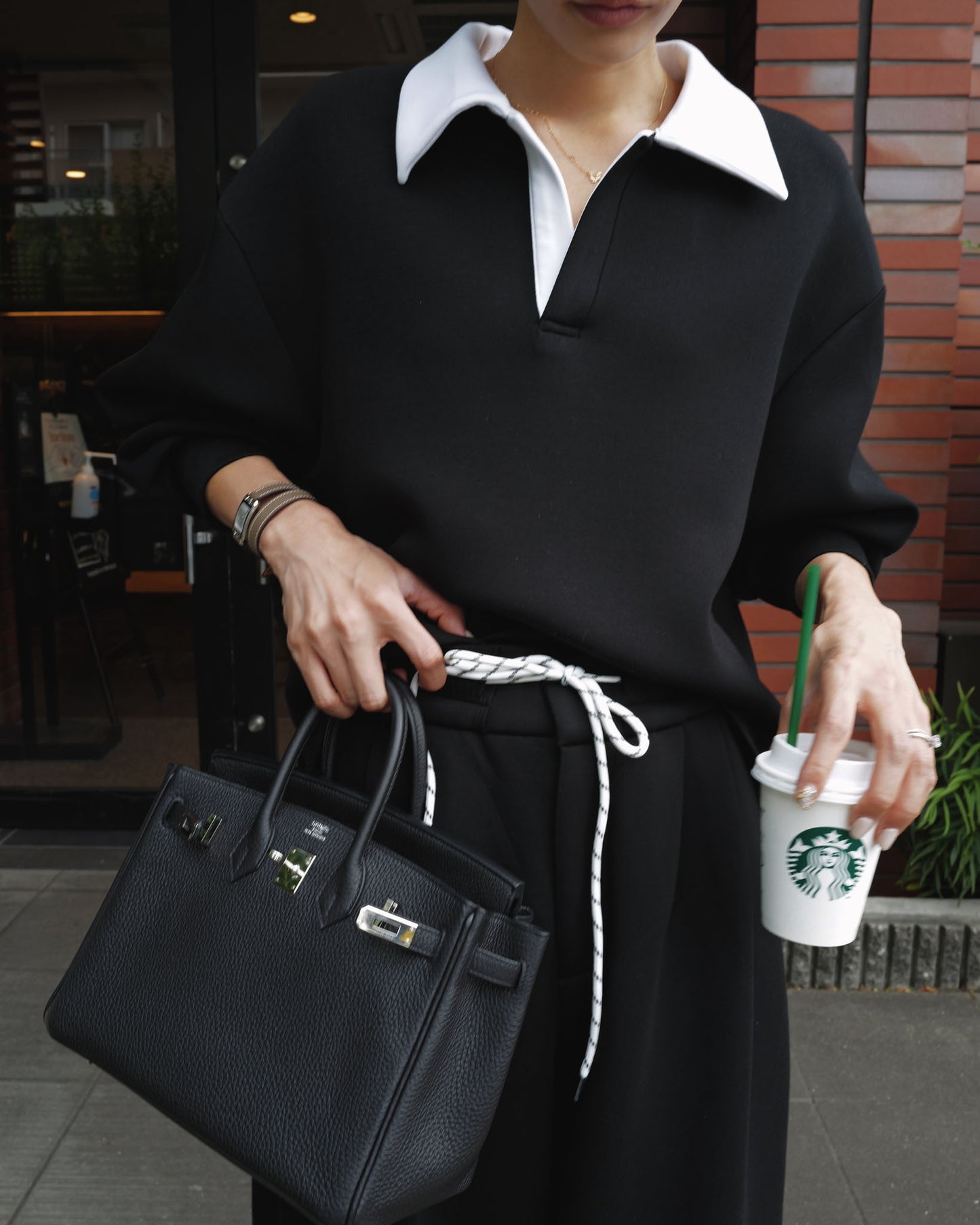【予約販売11月中旬配送】スウェットワイドパンツ【BLACK】