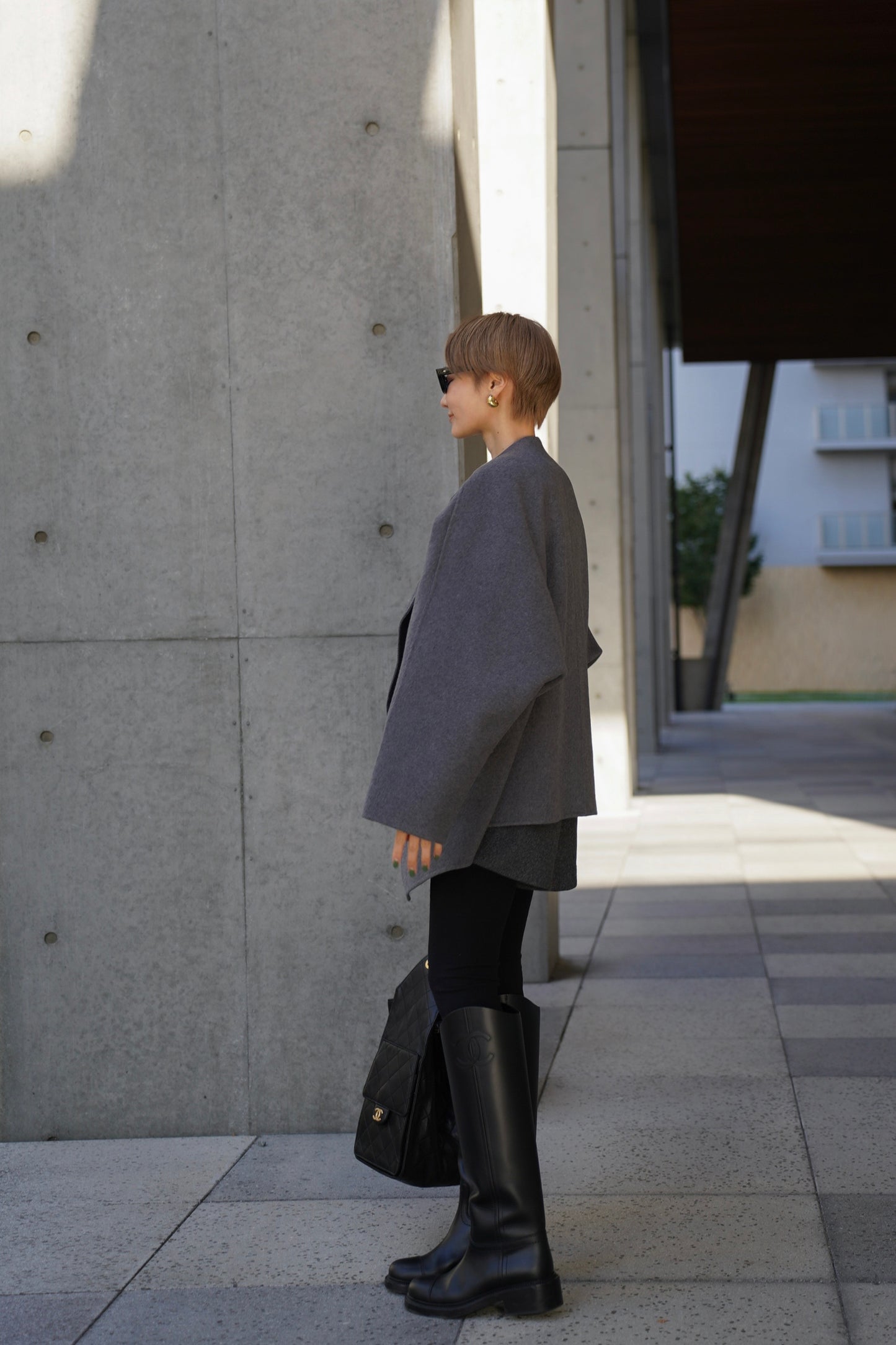 【予約販売1月下旬配送】 SUPER140ショートリバーコート【GRAY】