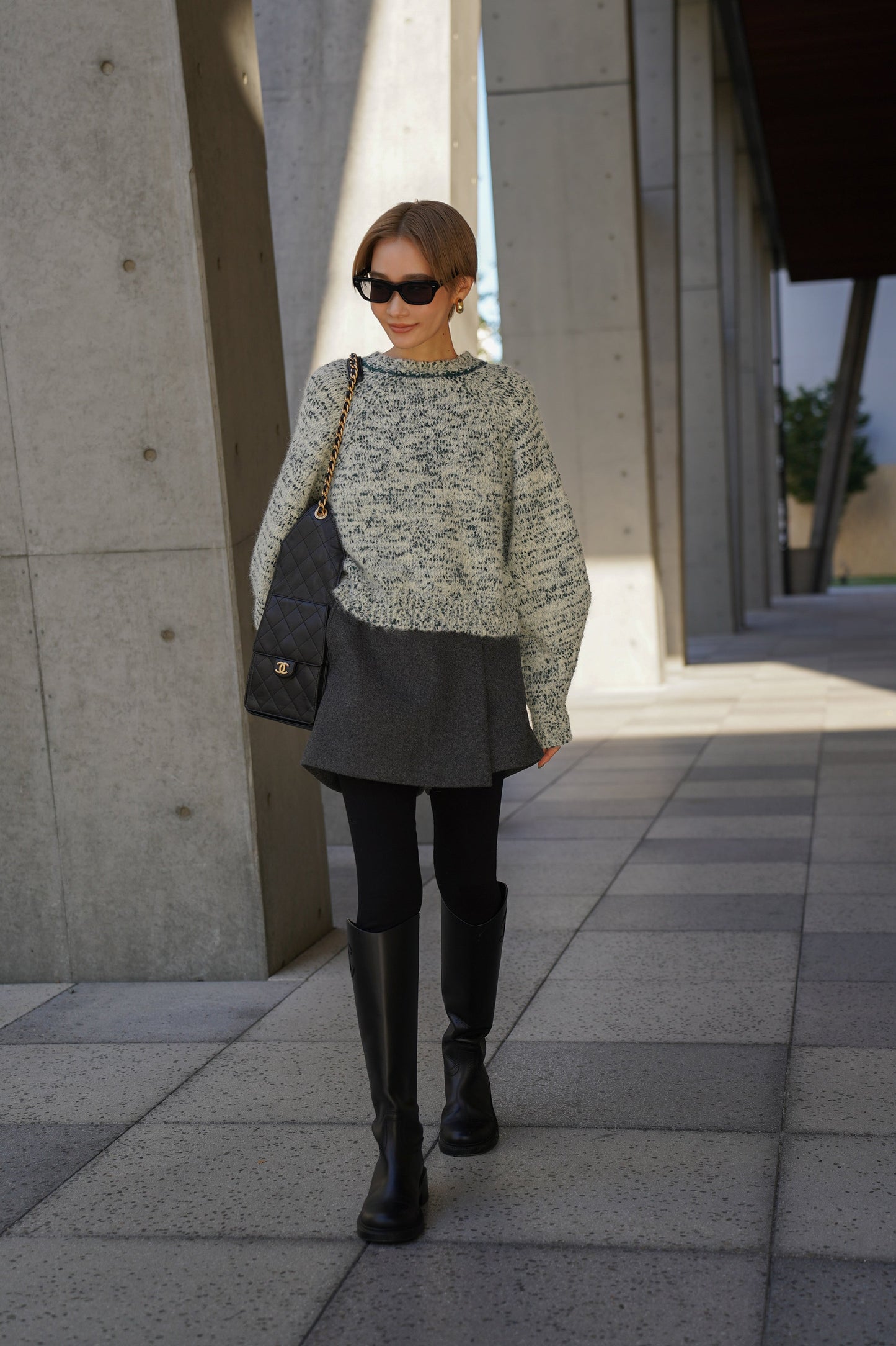 【予約販売12月下旬配送】ミックスリボンニット【GREEN】