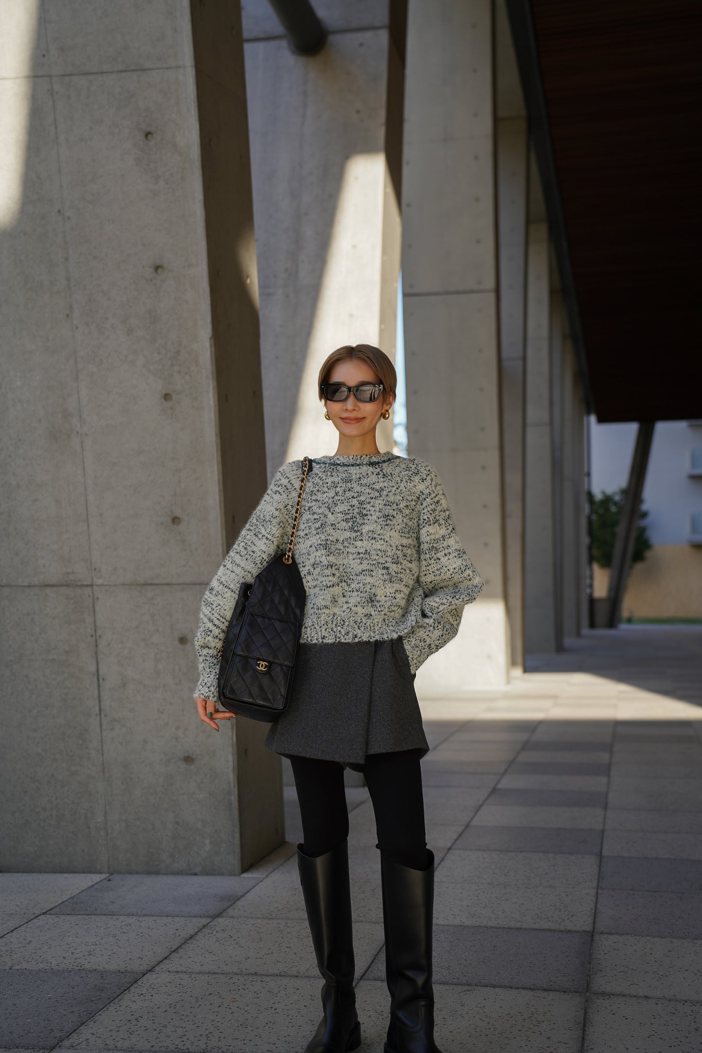 【予約販売12月下旬配送】ミックスリボンニット【GREEN】