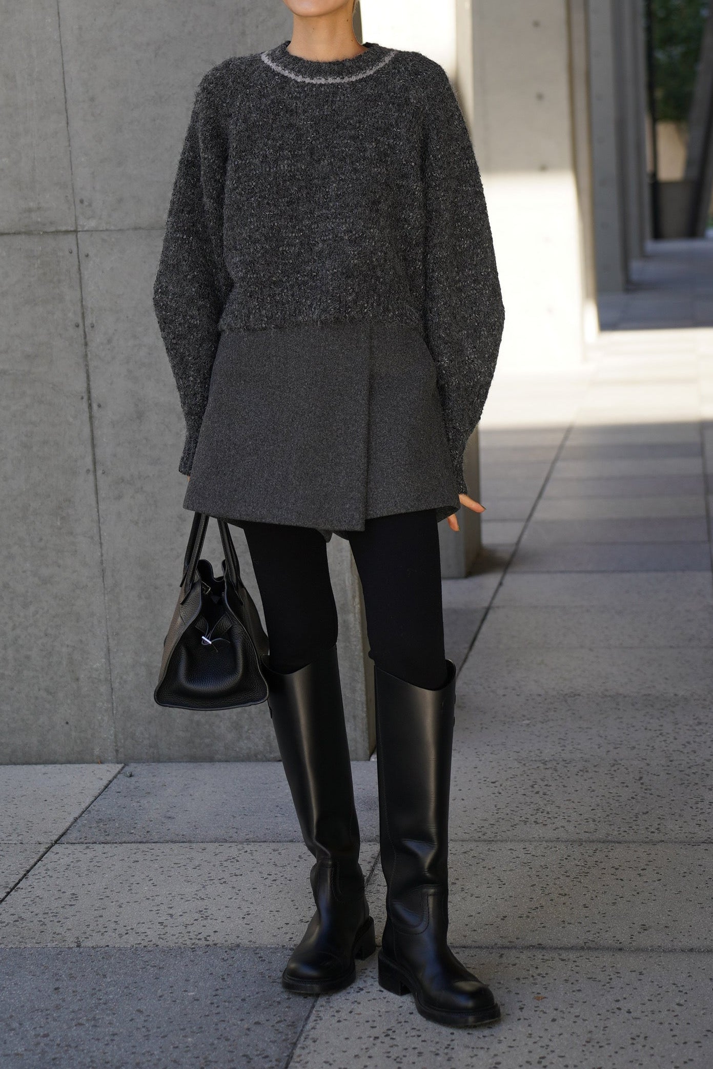 ミックスリボンニット【GRAY】