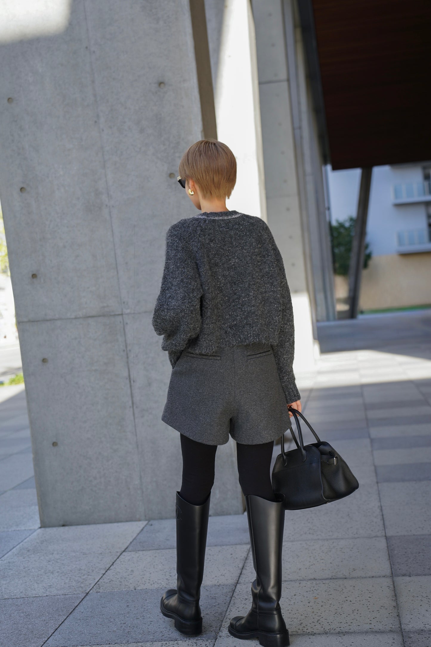 ミックスリボンニット【GRAY】