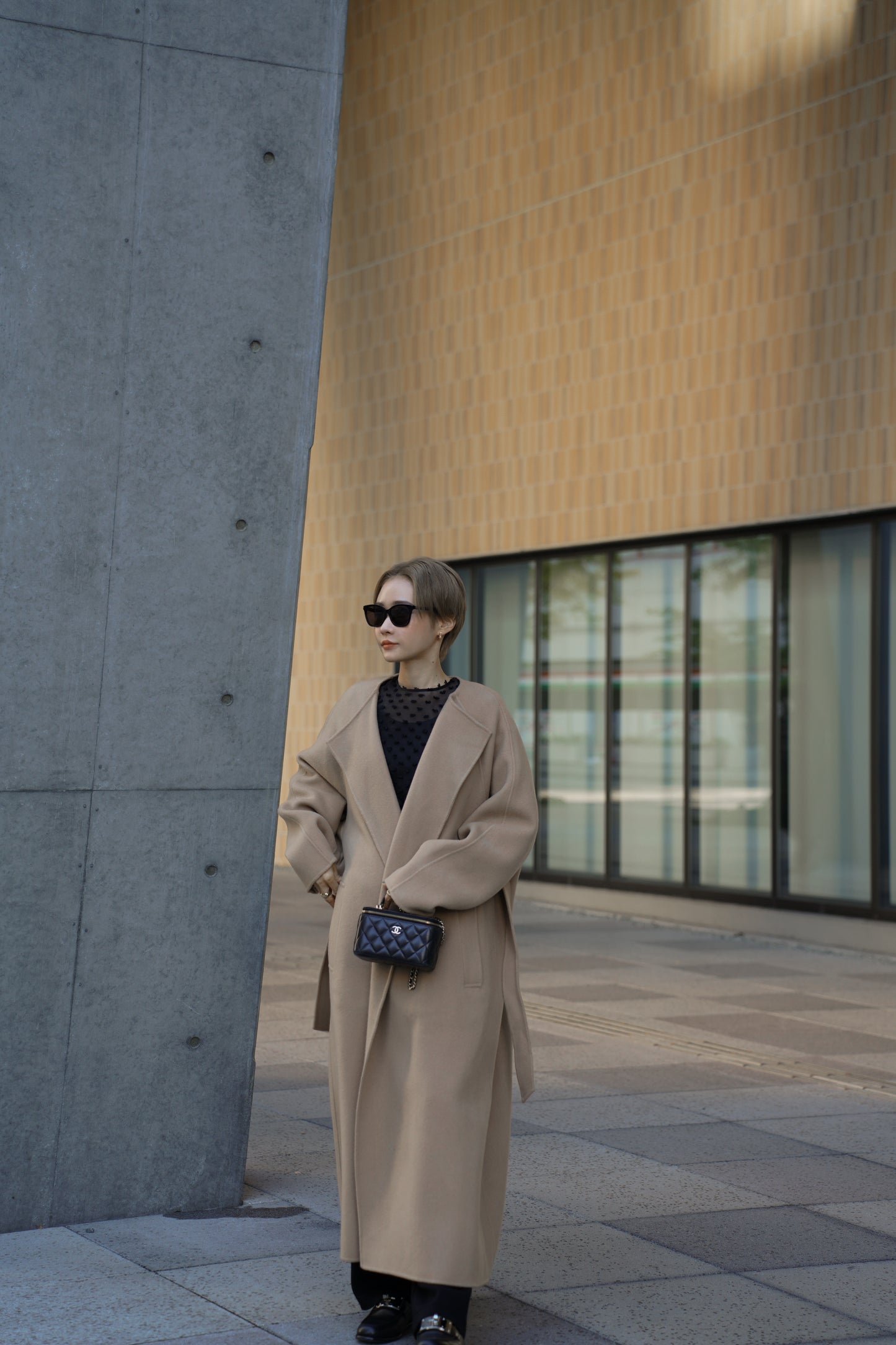 【予約販売1月下旬配送】 SUPER140ロングリバーコート【BEIGE】