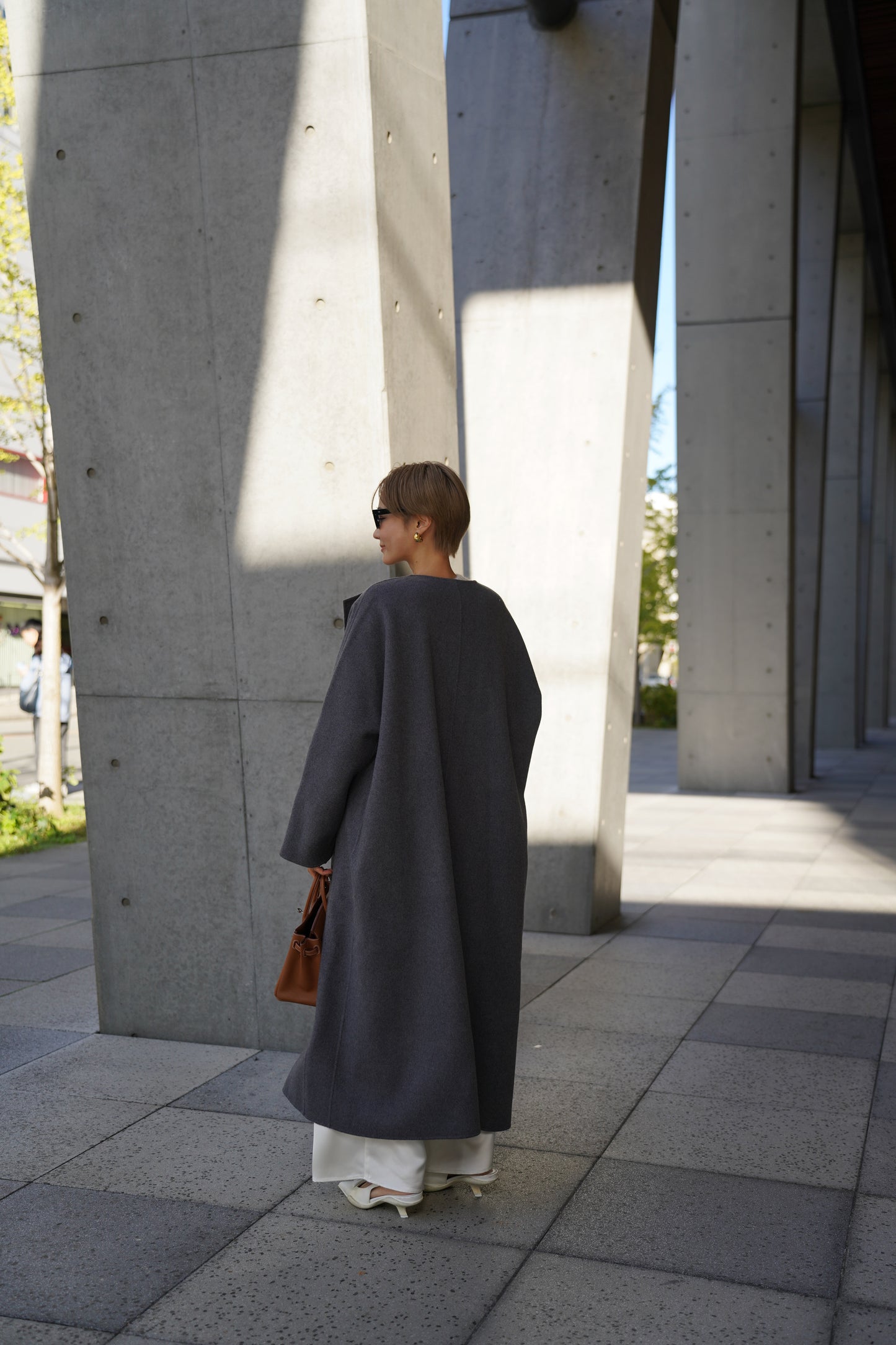 【予約販売1月下旬配送】 SUPER140ロングリバーコート【GRAY】