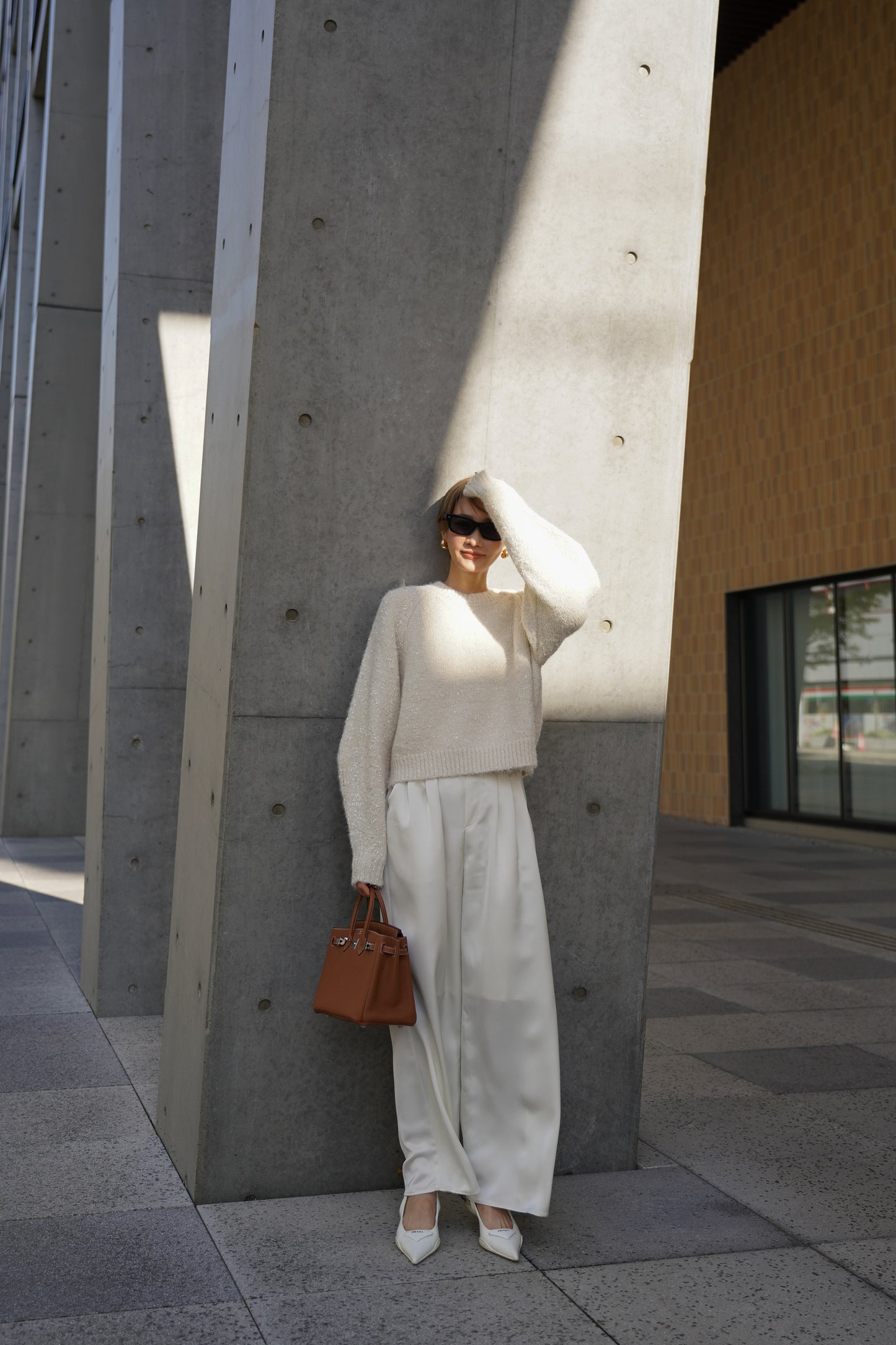 【予約販売12月下旬配送】ミックスリボンニット【WHITE】