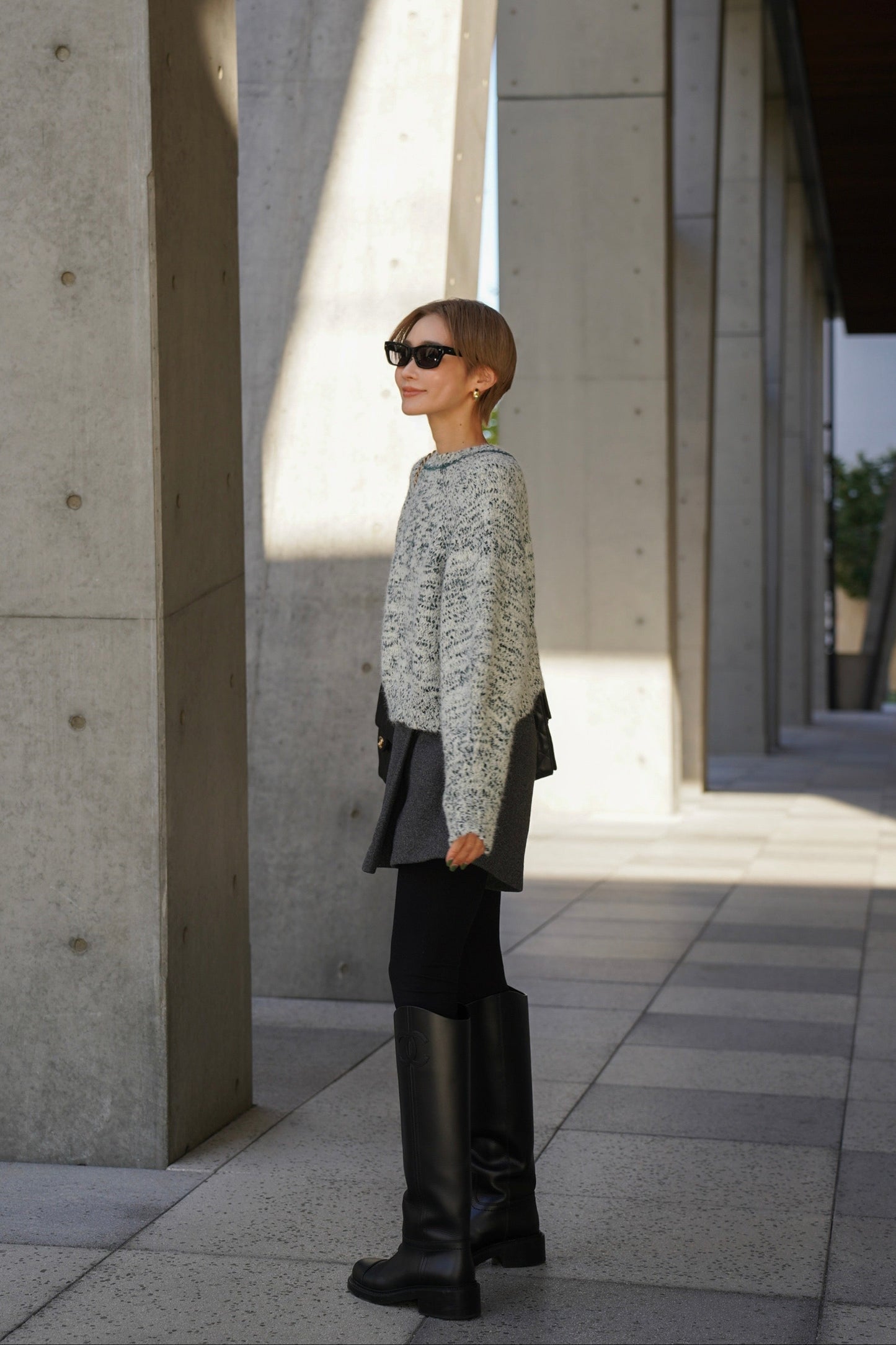 【予約販売12月下旬配送】ミックスリボンニット【GREEN】