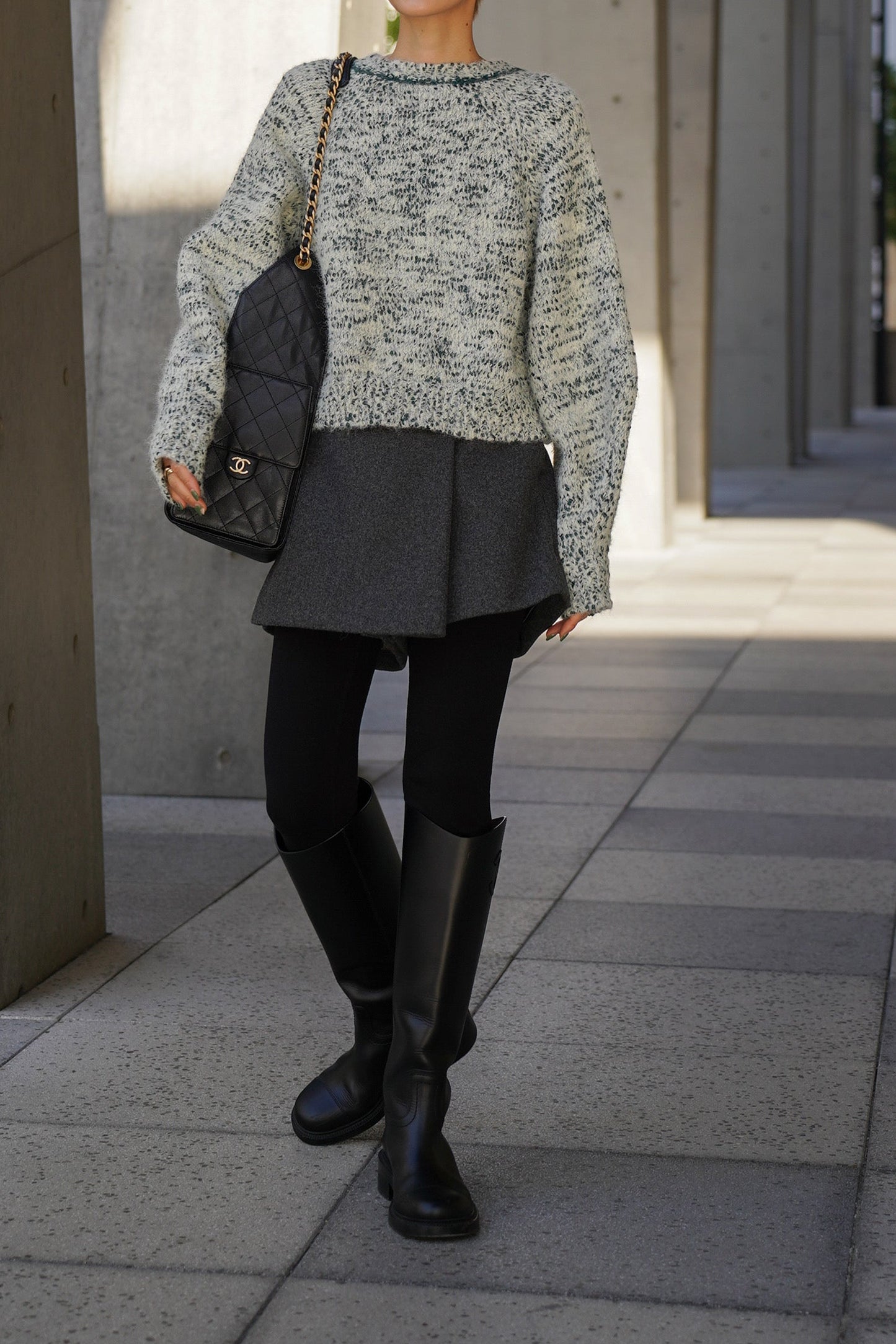 【予約販売12月下旬配送】ミックスリボンニット【GREEN】