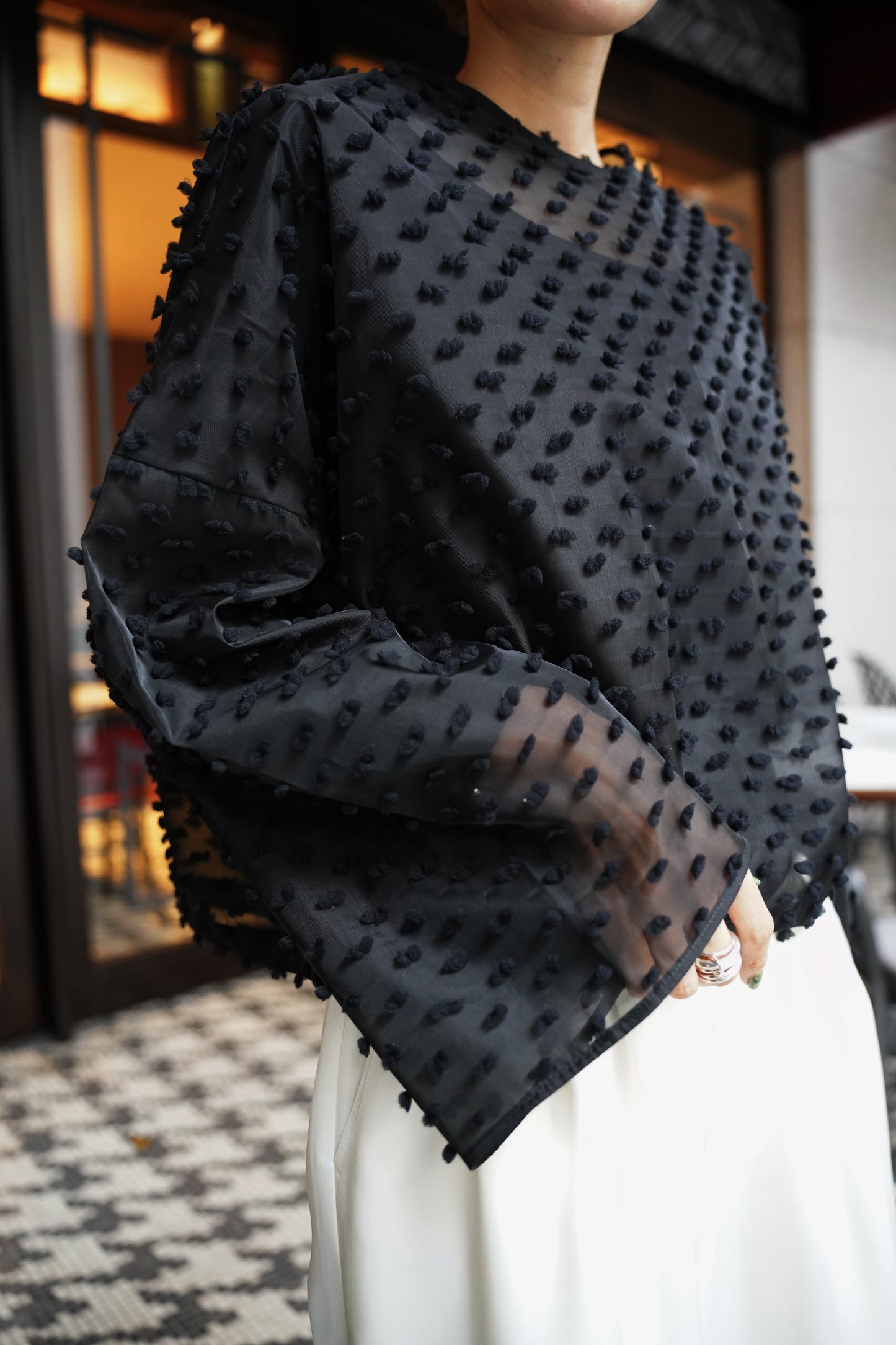 ドットシアートップス【BLACK】