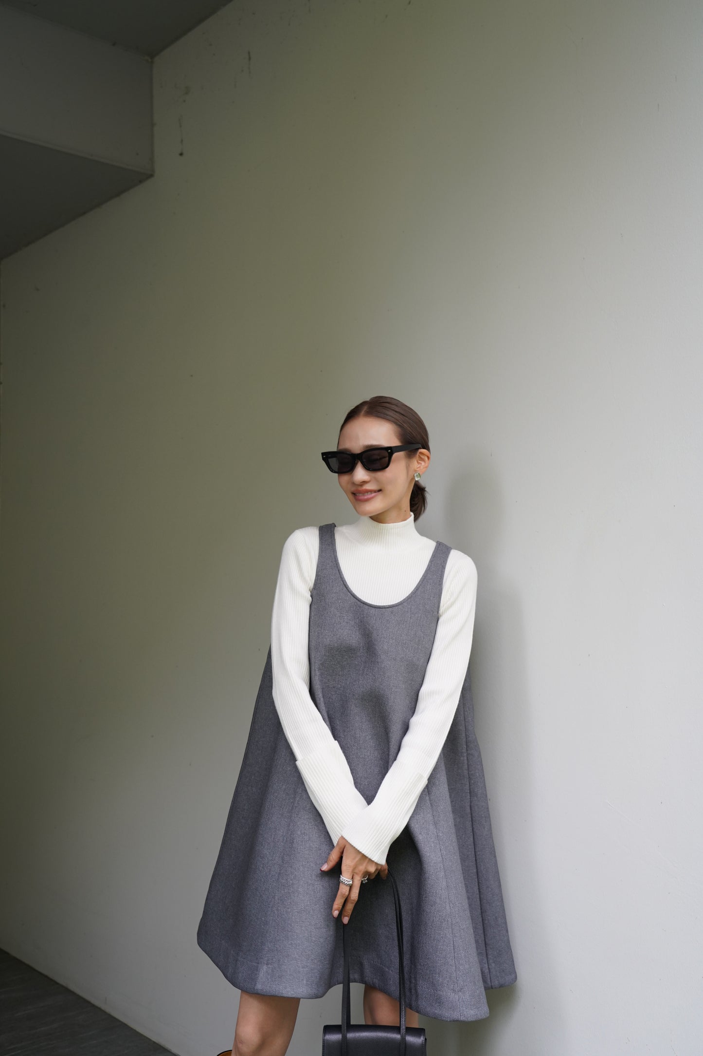 ロングスリーブタートルニット【WHITE】