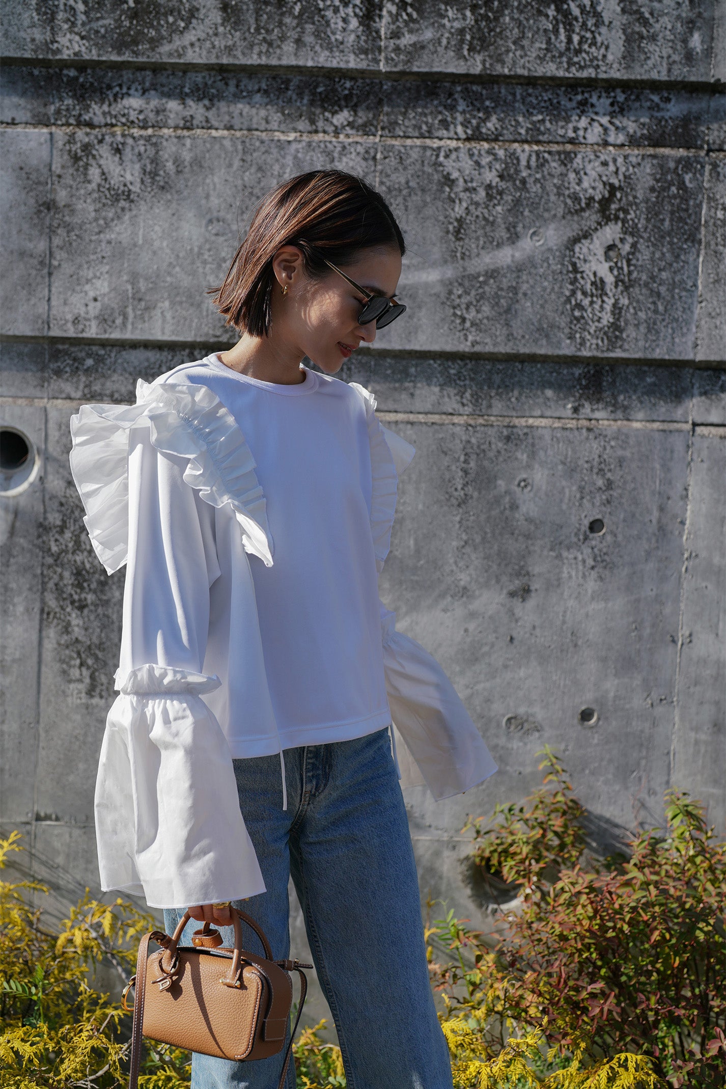 ドッキングフリルトップス【WHITE】